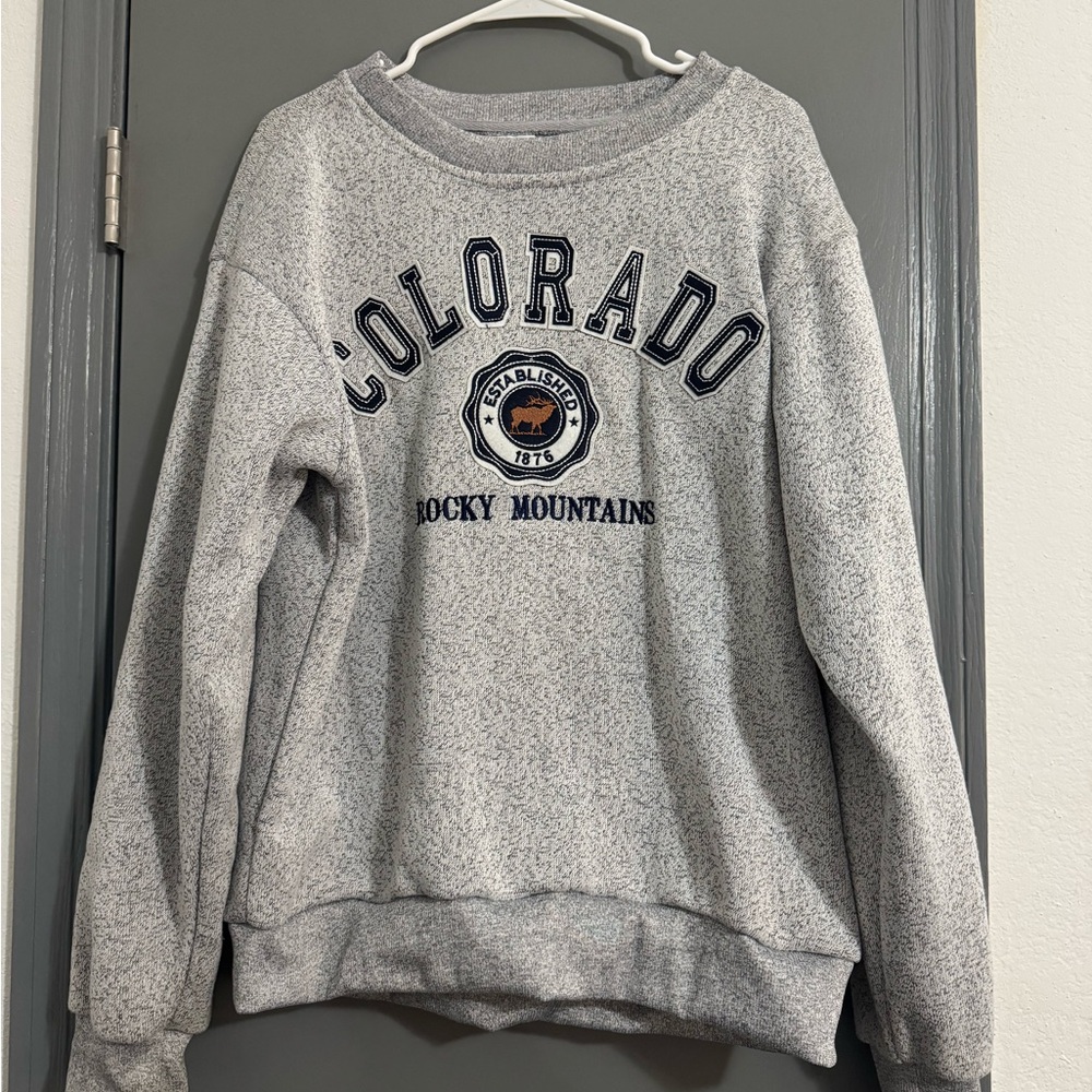 Gray Colorado Rocky Mountains Sweatshirt